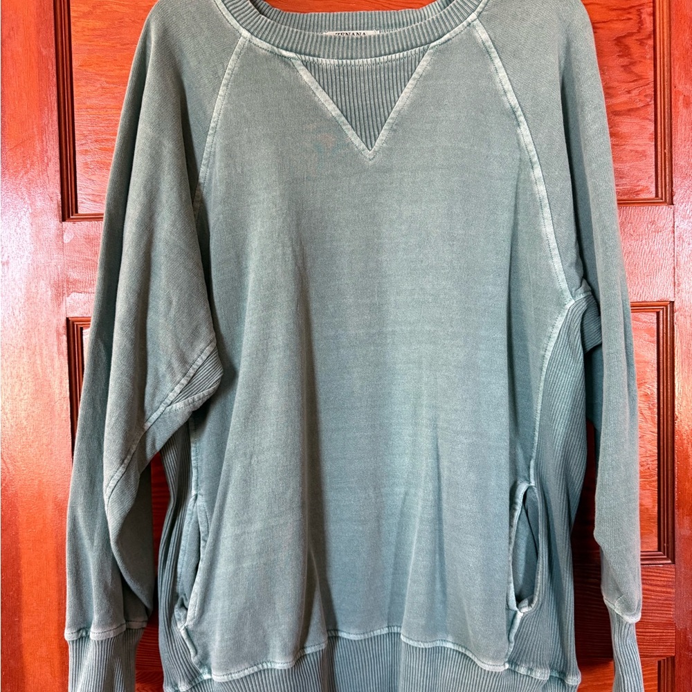 Zenana Outfitters Sage Green Top